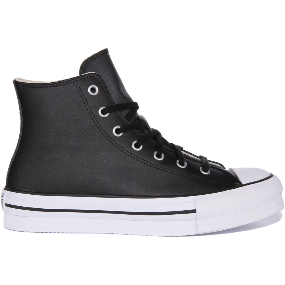 Converse Women's Black Sneakers, 4 1/2 Uk, Elevated Platform Trainers White