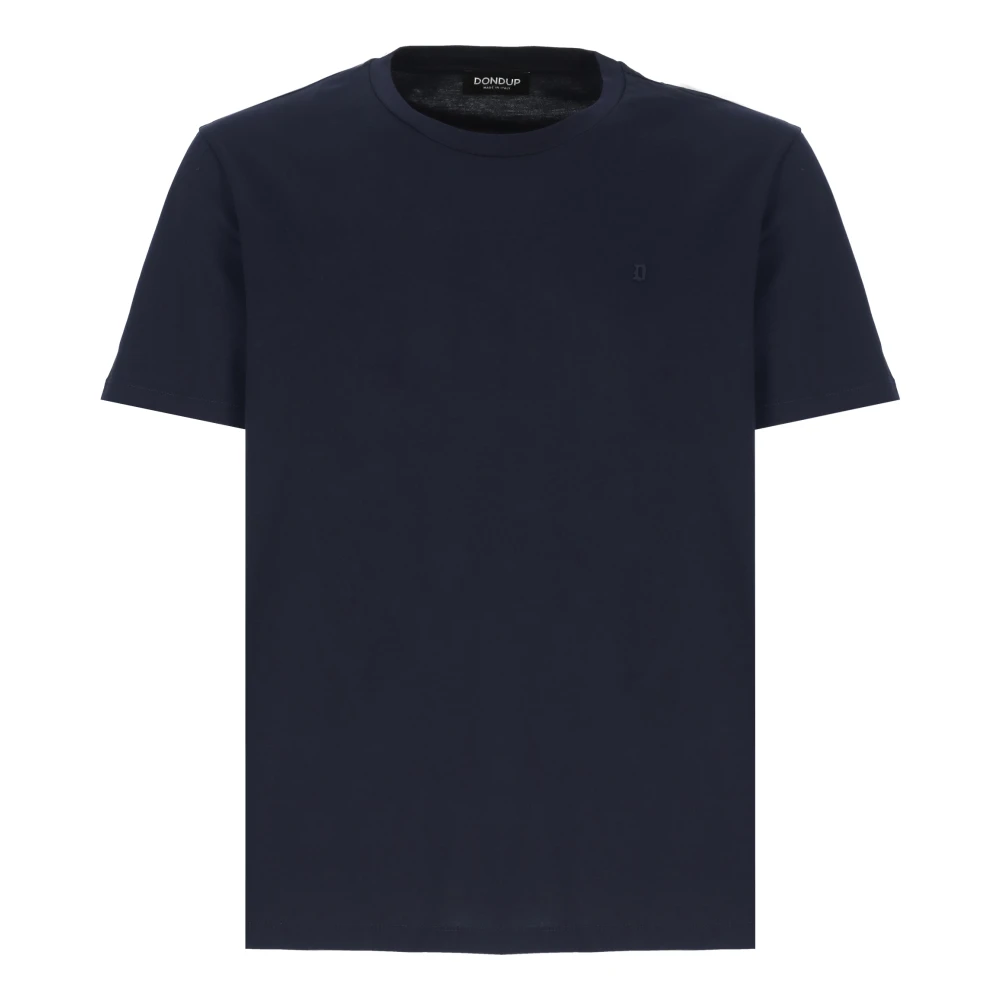 Dondup Blauw Katoenen T-shirt met Ronde Hals Blue Heren