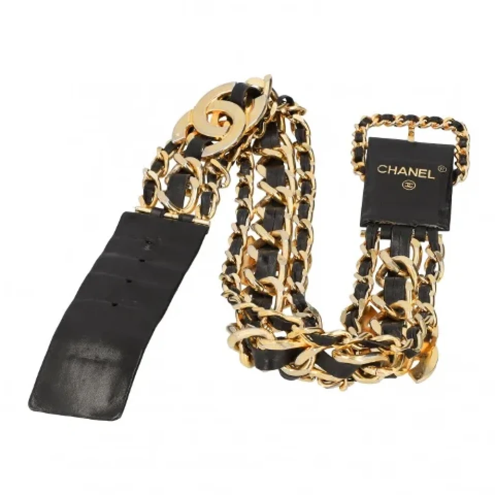 Chanel Vintage Pre-owned Metal belts Yellow Dames