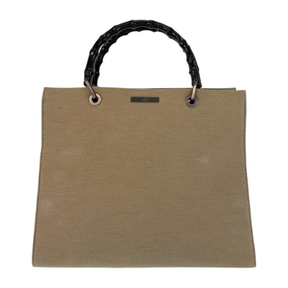 Gucci Vintage Pre-owned Canvas gucci-bags Beige Dames