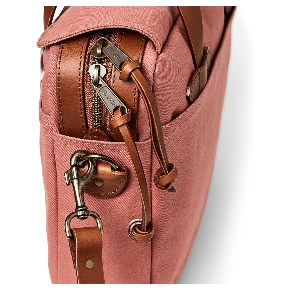 Filson Stevige Twill Leren Aktetas Brown Unisex