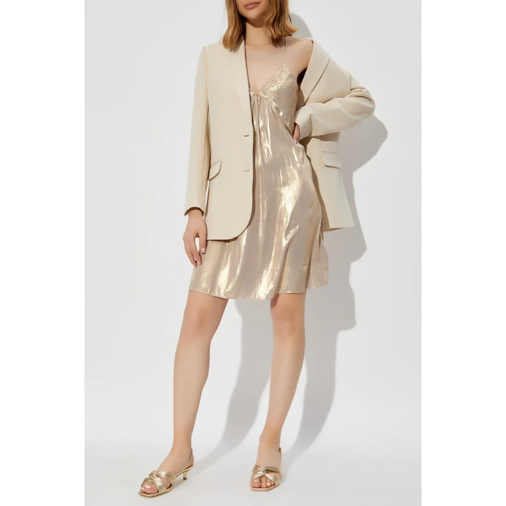 Zadig & Voltaire Blazer met glinsterend garen Beige Dames