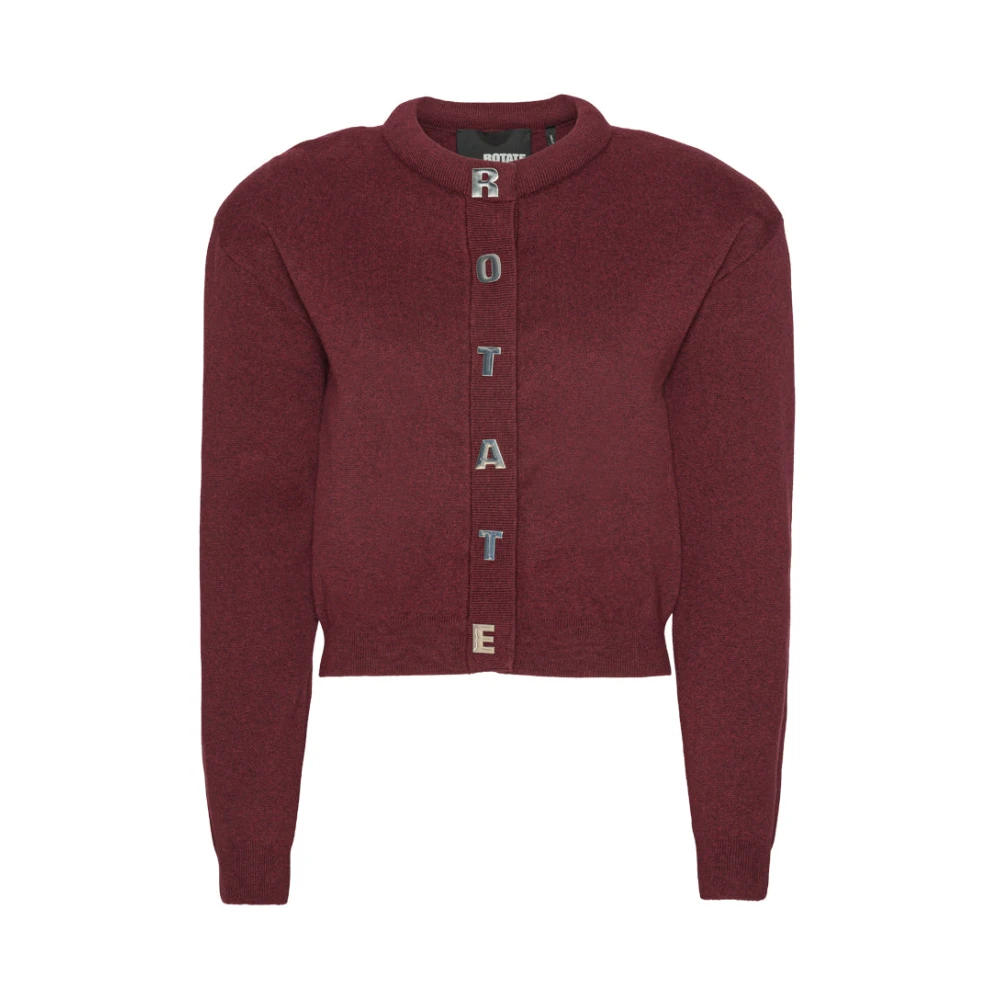 Rotate Birger Christensen Women's Red Firm Knit Cardigan - Cardigans - Xs - Knitwear