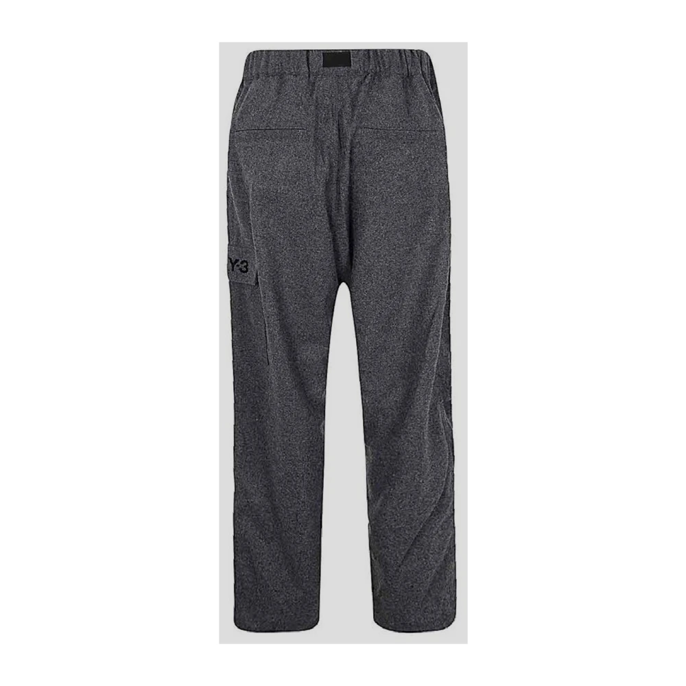 Y-3 Cargo Flannel Broek Gray Dames