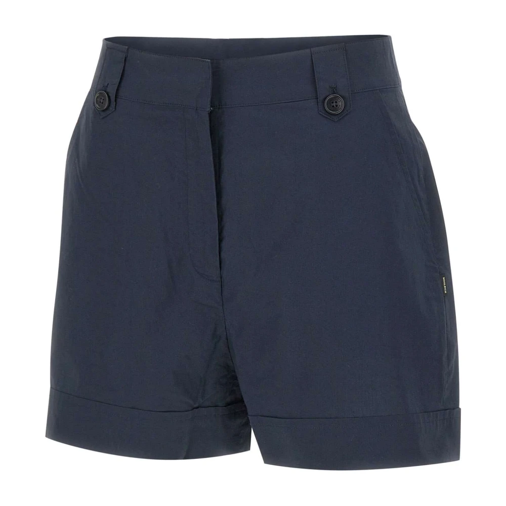 Woolrich Blue Short Shorts, Female, W30, High-Waist Cotton Poplin Shorts