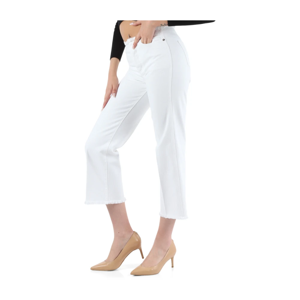 Michael Kors Jeans met rafelzoom White Dames