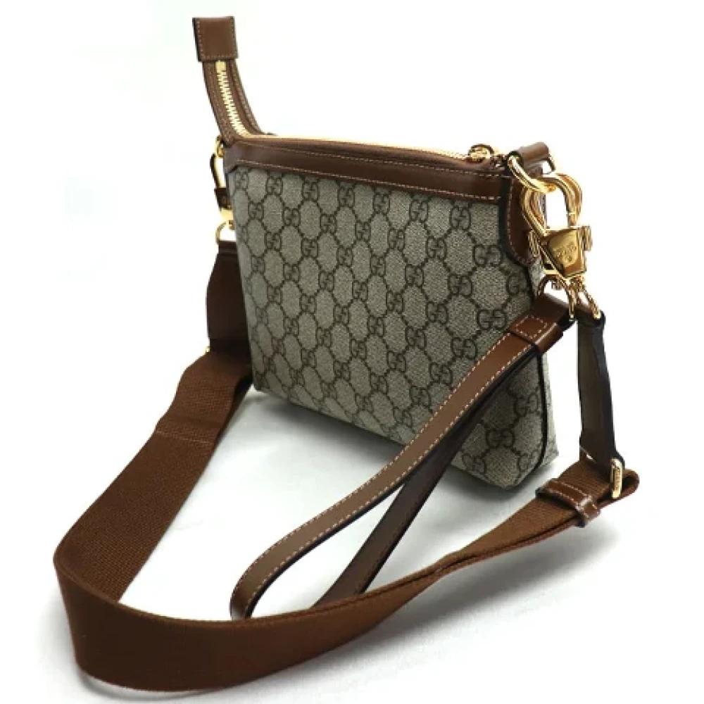 Gucci Vintage Pre-owned Canvas crossbody-bags Beige Dames