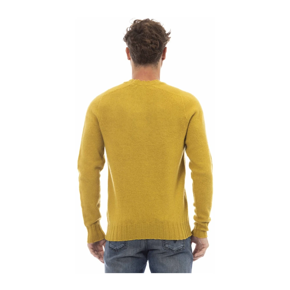 Alpha Studio Tijdloze Crew Neck Sweater Yellow Heren
