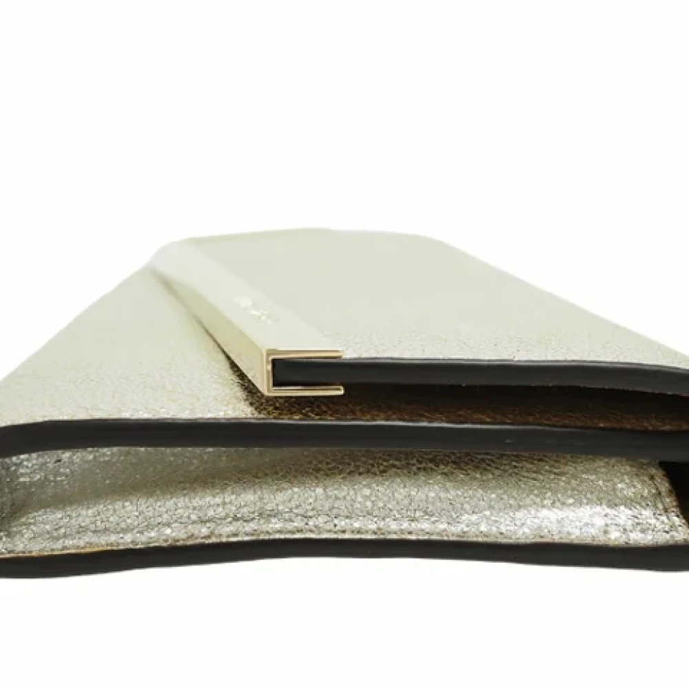 Jimmy Choo Pre-owned Leather shoulder-bags Beige Dames