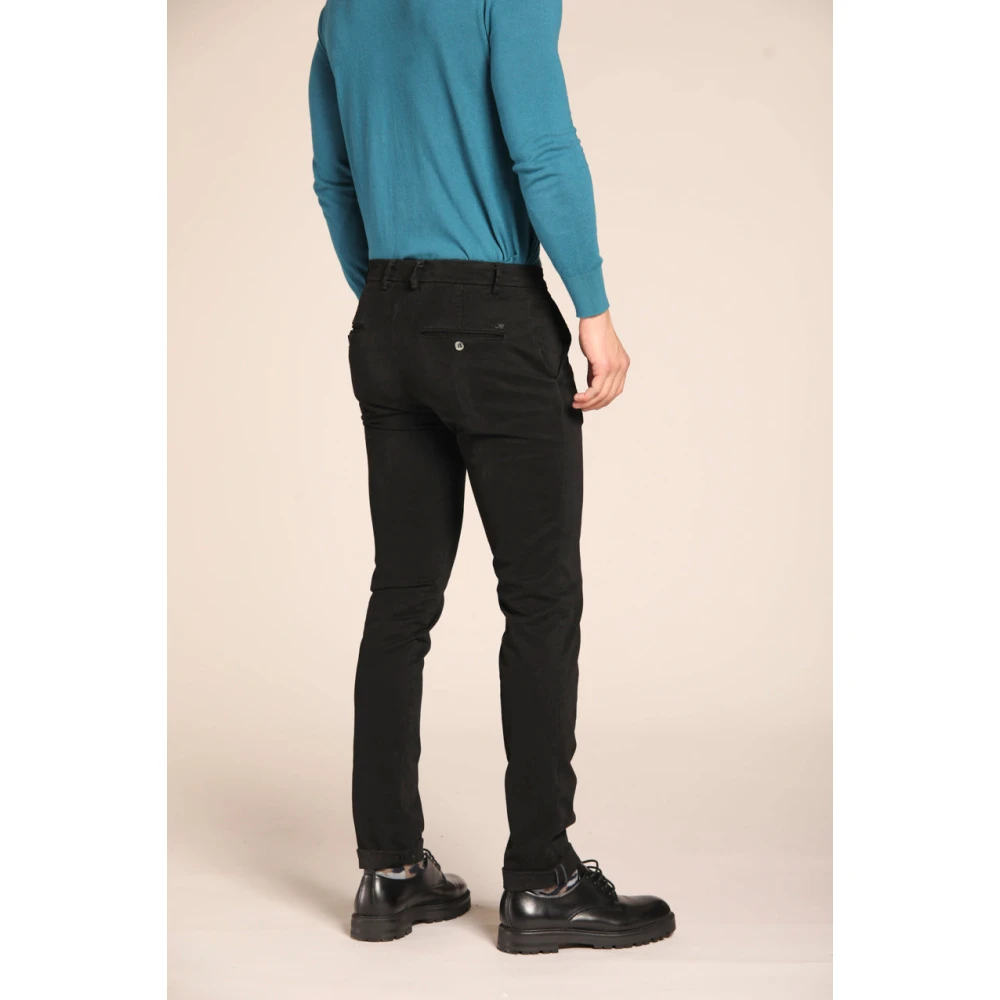 Mason's Milano Style Chino Broek Extra Slim Fit Black Heren
