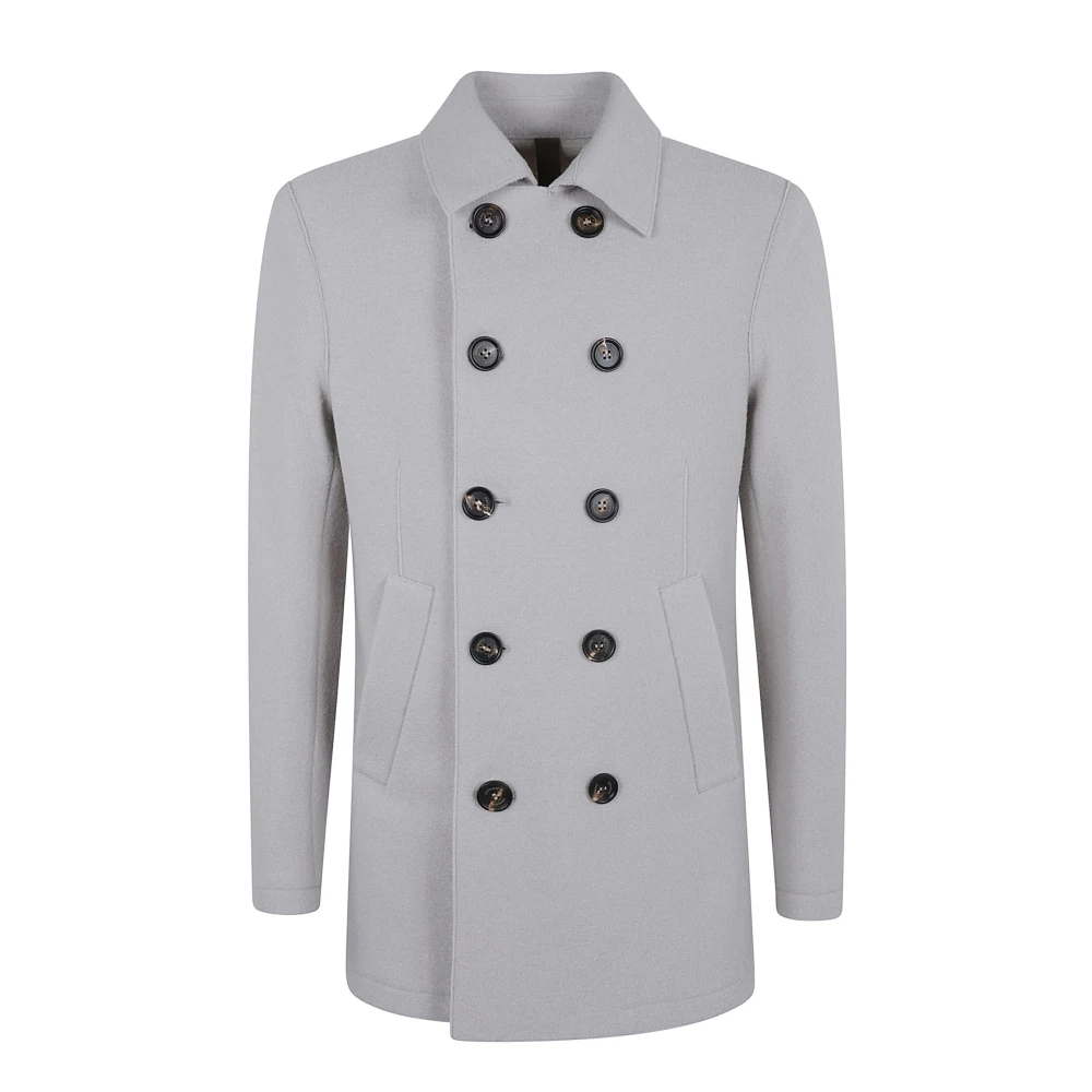 Eleventy Elegante Ivoor Wollen Jas Beige Heren