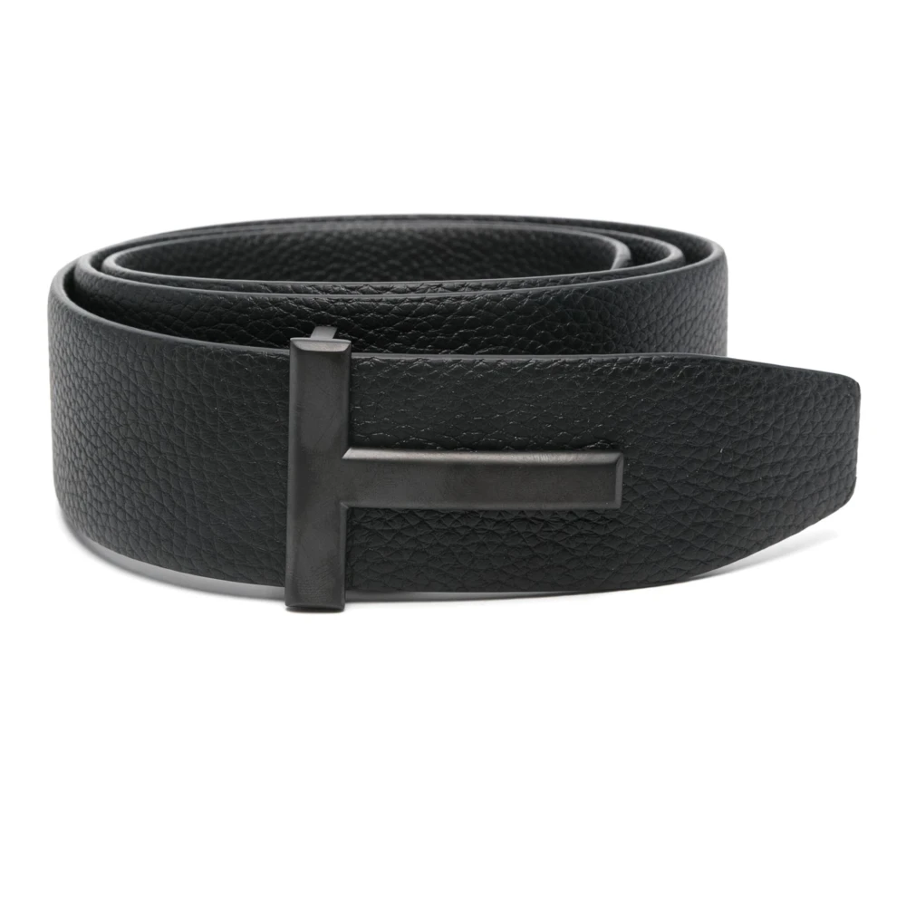 Tom Ford Italiaanse Leren Riem voor Mannen Black Heren