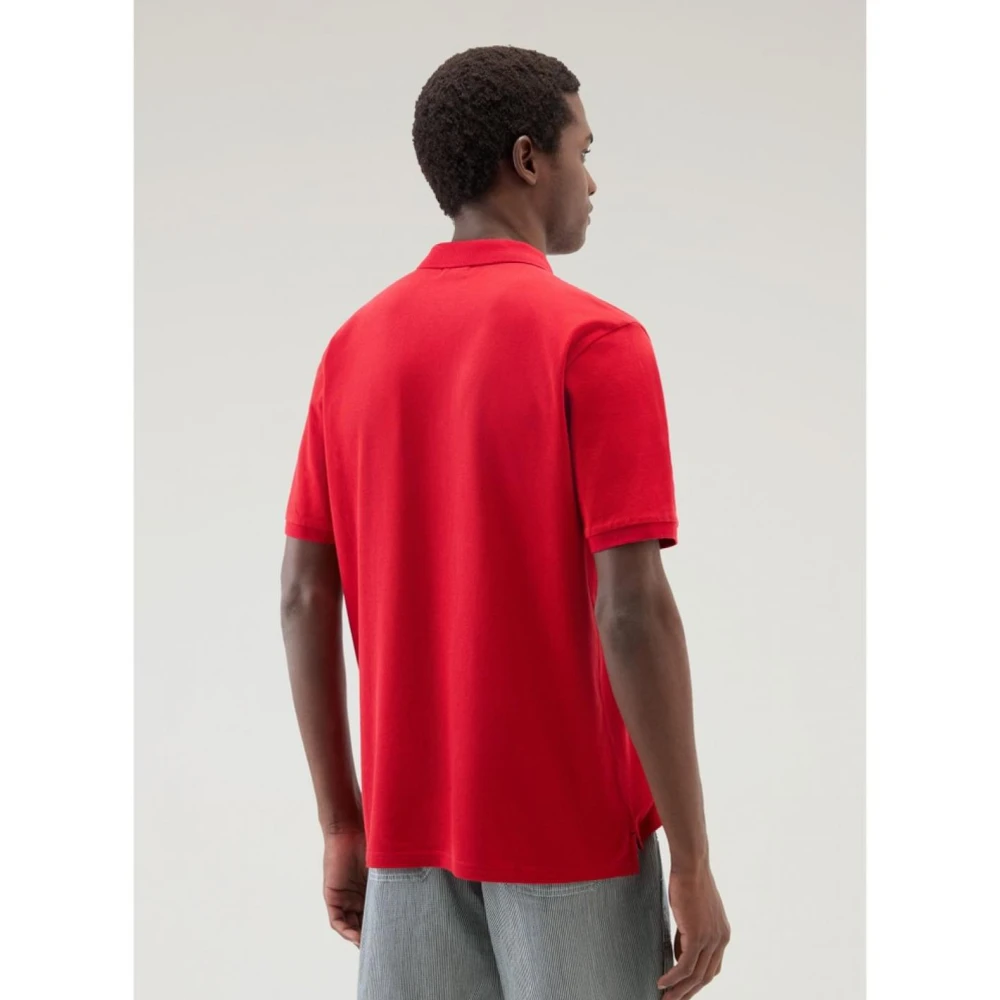 Woolrich Polyester Polo Shirt Red Heren
