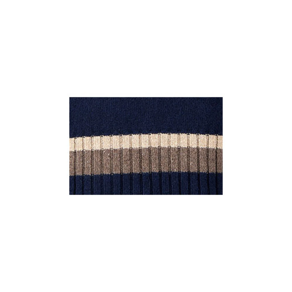 Gallo Dames effen blauw coltrui met contrasterende veelkleurige details Multicolor Dames