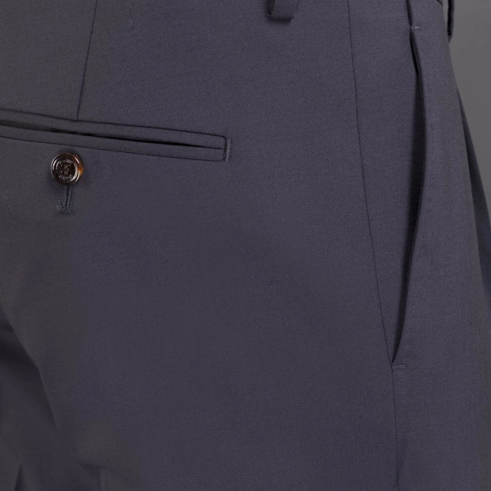Moorer Wollen Plooirok Blue Heren