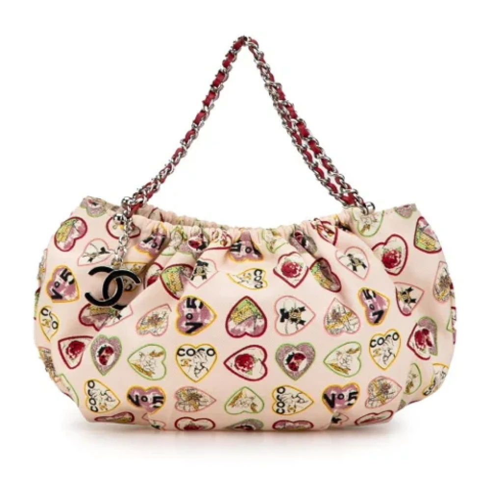 Chanel Vintage Pre-owned Canvas handbags Pink Dames