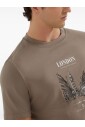 t-shirt-col-rond-marron-avec-impression