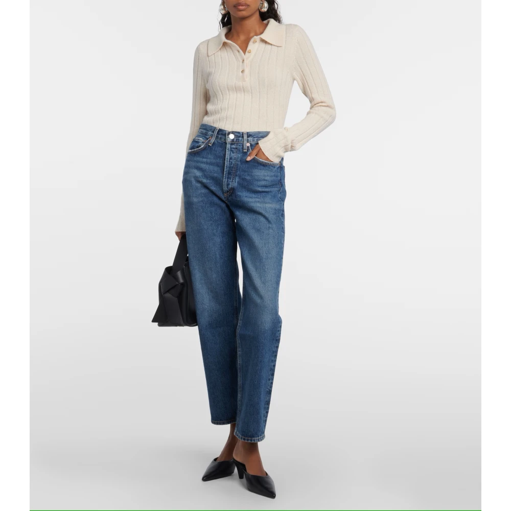Agolde 90's Straight Leg Jeans Essence Blue Dames