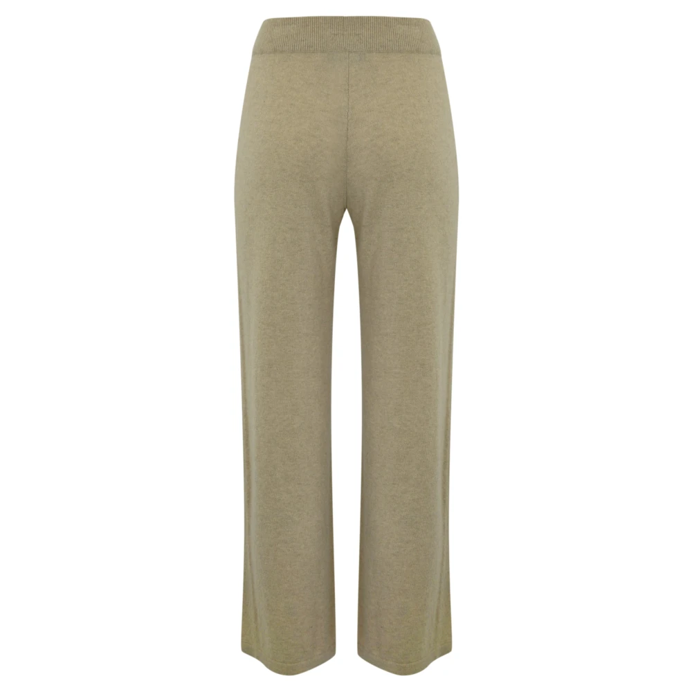 Max Mara Weekend Wijde Pijp Wollen Broek Beige Dames