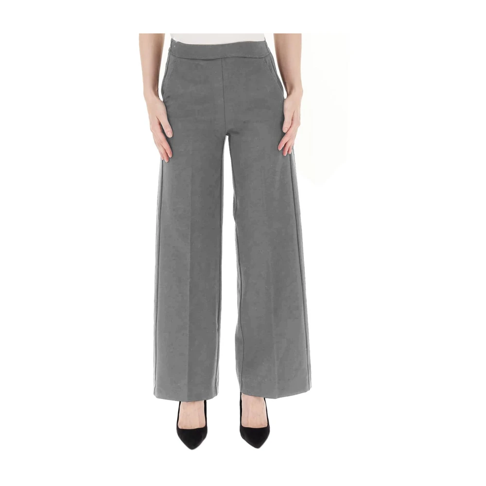 Pennyblack Milano Jersey Wijde Pijp Broek Gray Dames