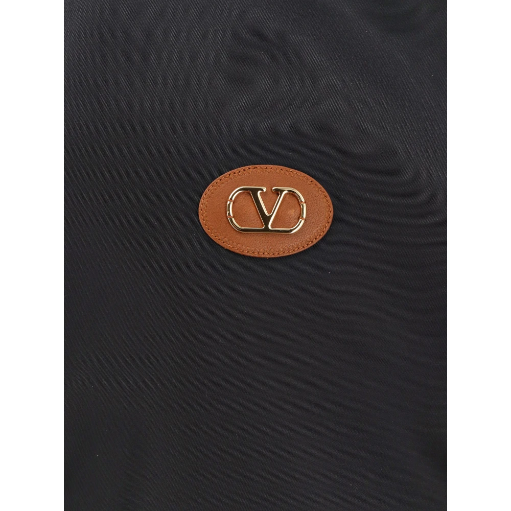 Valentino Nylon Bomberjack met VLogo-detail Black Heren