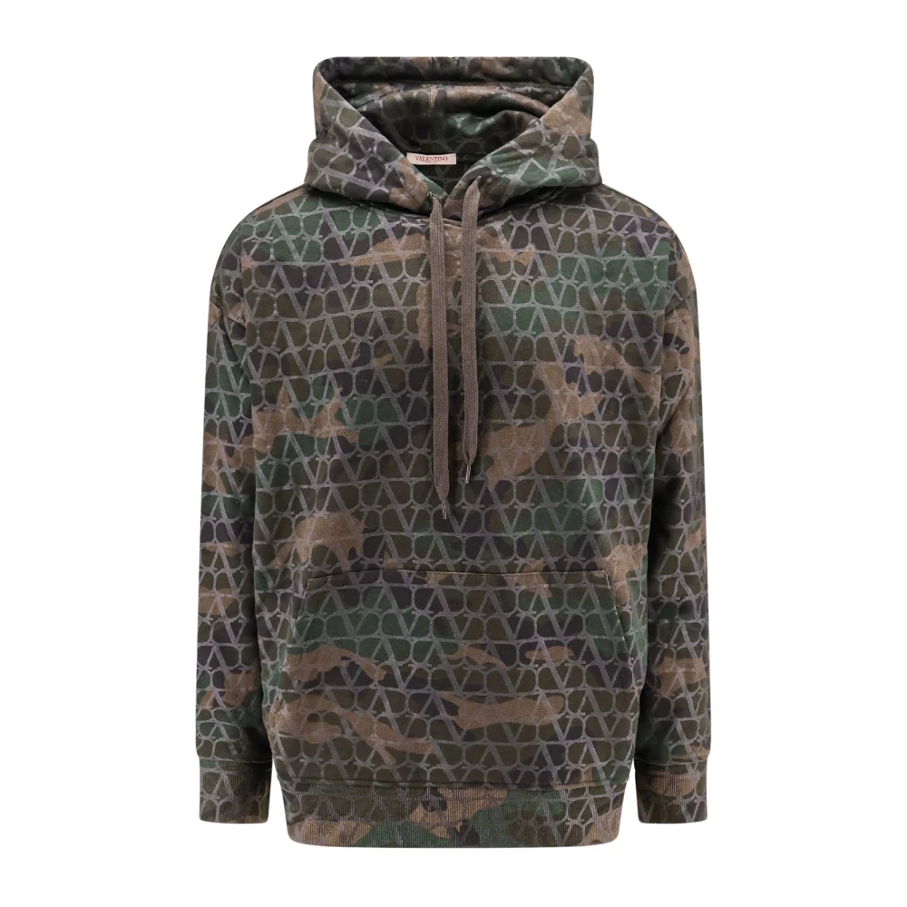 Valentino Camouflage Jersey Sweatshirt met capuchon Multicolor Heren