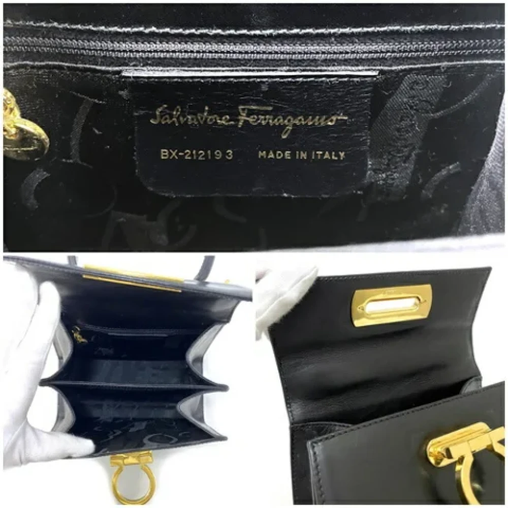 Salvatore Ferragamo Pre-owned Leather handbags Black Dames