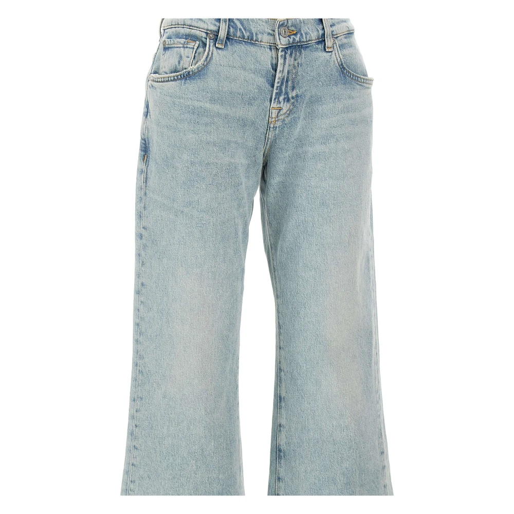7 For All Mankind Flare Jeans in Sahara Blauw Blue Dames