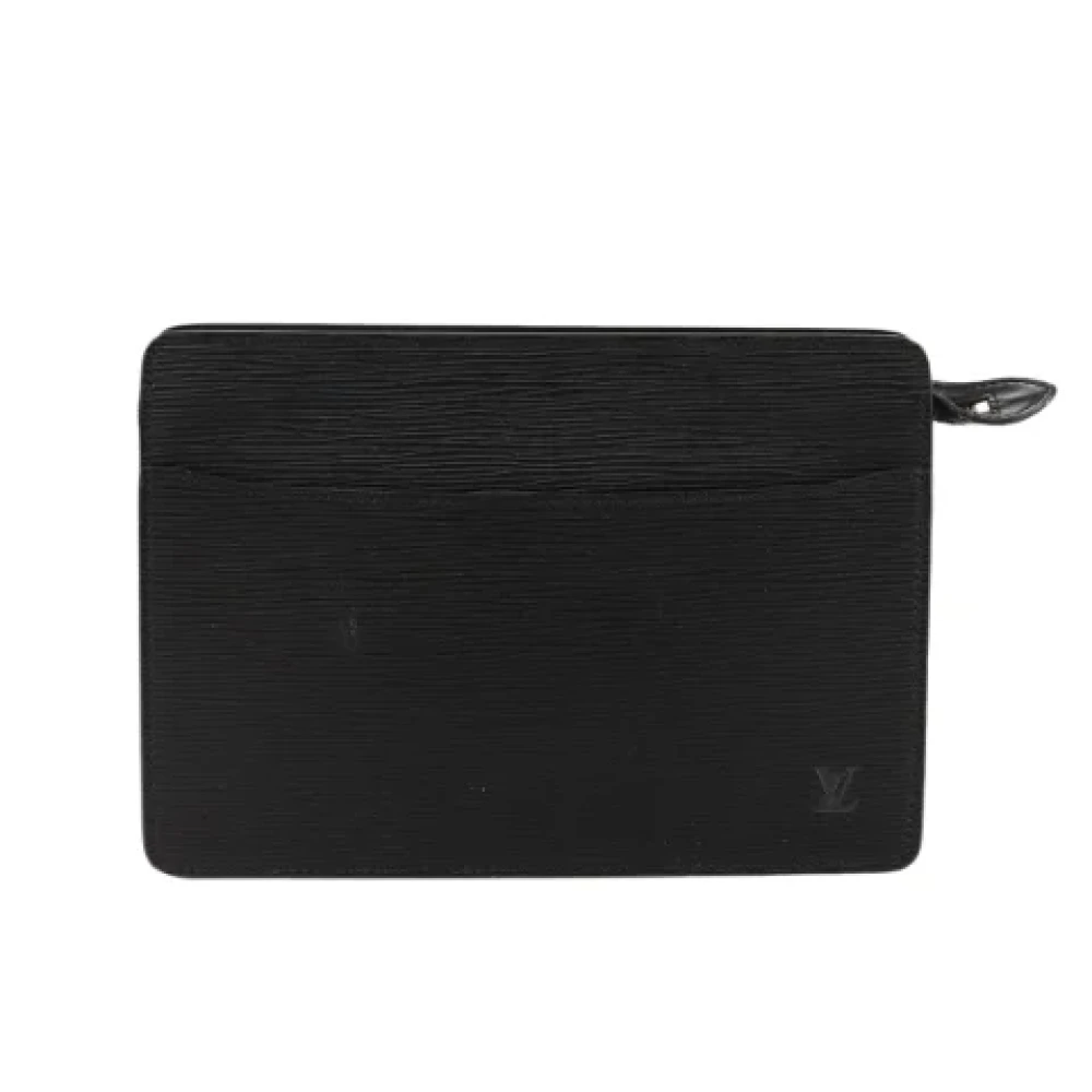 Louis Vuitton Vintage Pre-owned Leather clutches Black Dames
