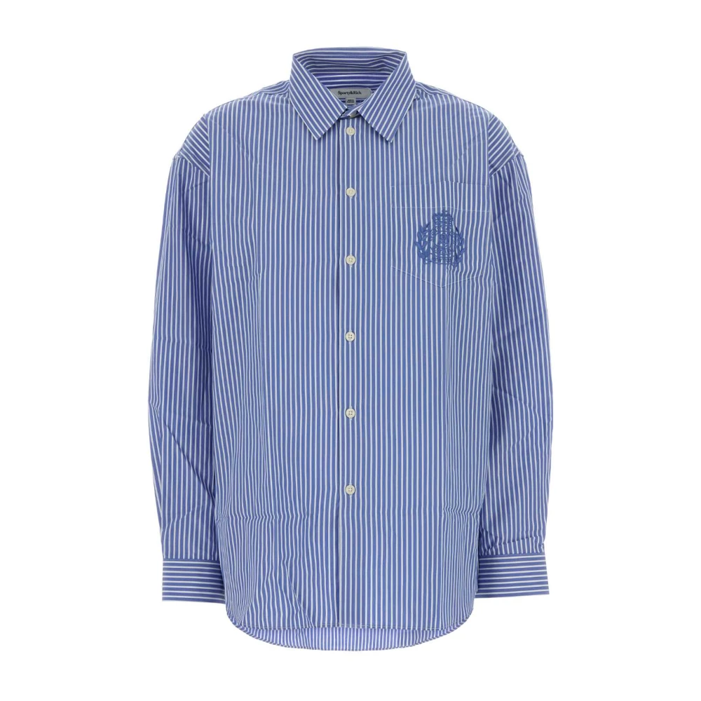 Sporty & Rich Blue Shirts, Female, S, Src Embroidered Shirt