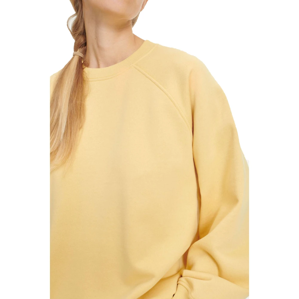 Samsøe Oversized sweater met ronde hals Yellow Dames