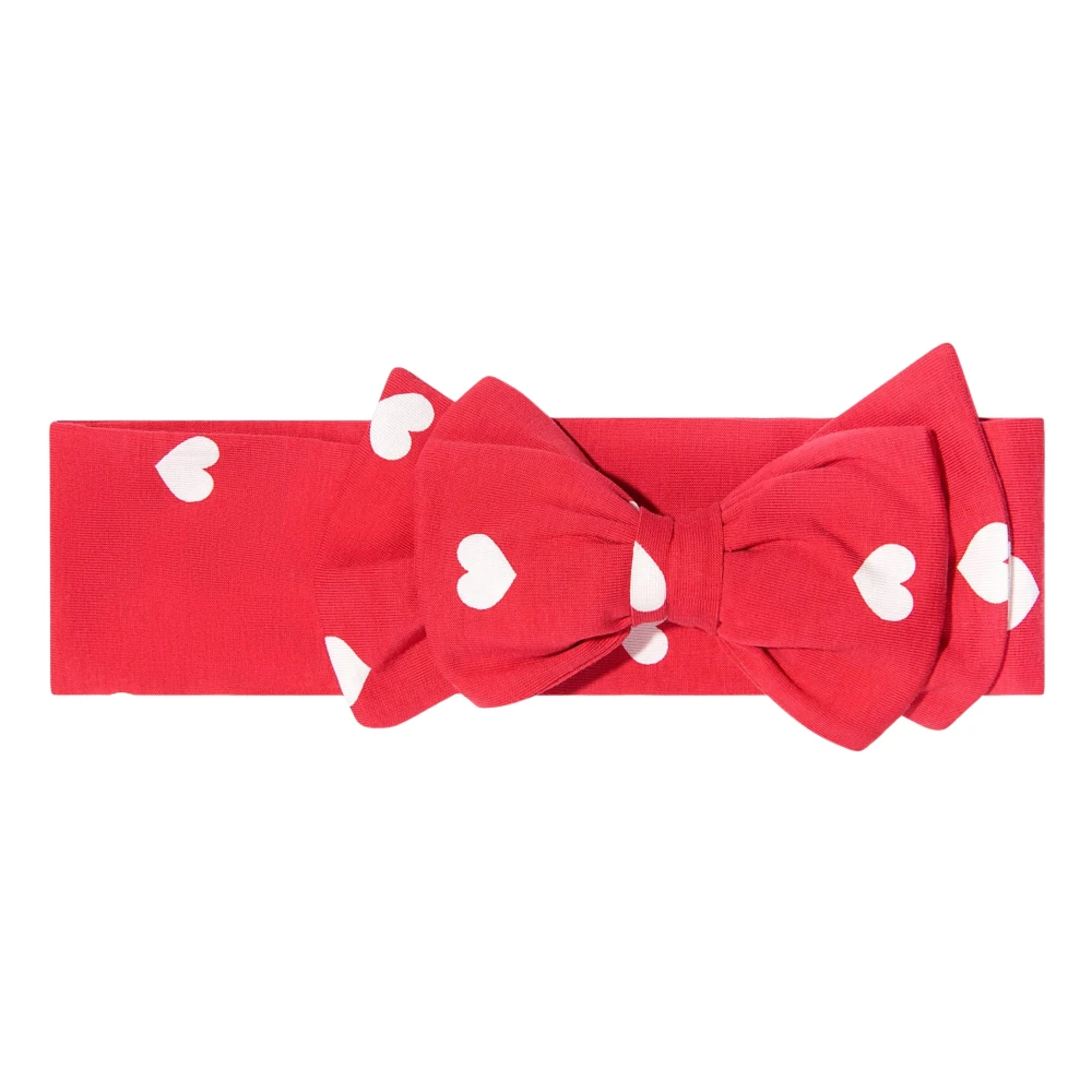 Monnalisa Girls Red Hair Accessories, S, Heart Print Headband For