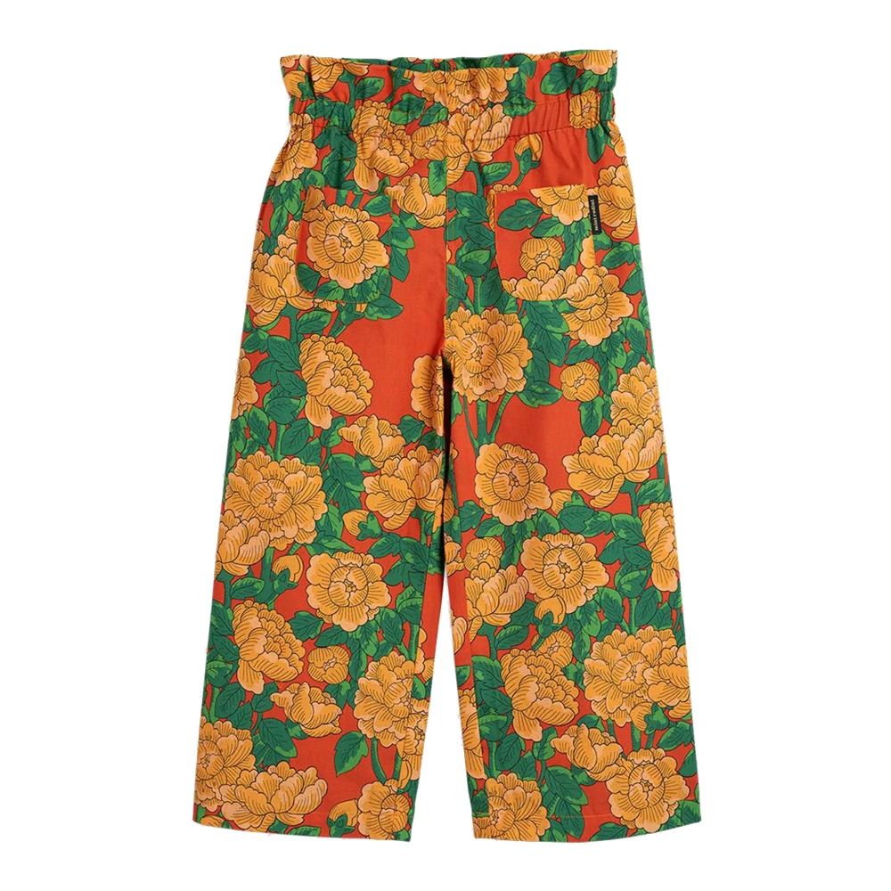 Mini Rodini Girls Multicolor Trousers, 10 Y, Floral Print Trousers