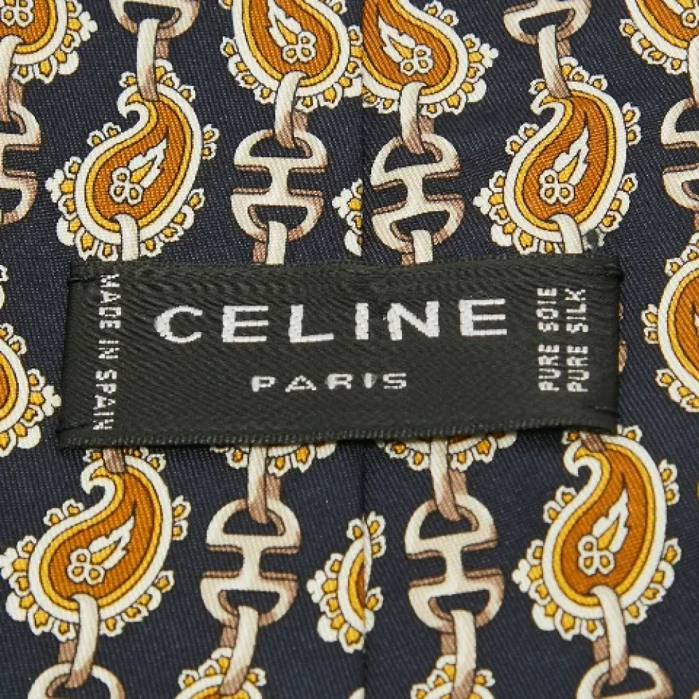 Celine Vintage Pre-owned Silk tops Blue Heren