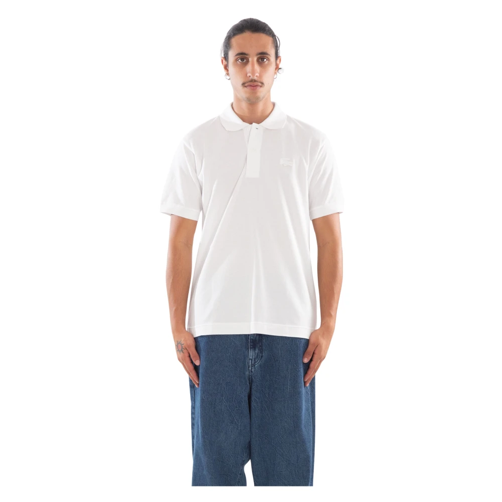 Lacoste Croc Polo Shirt in Gum-stijl White Heren
