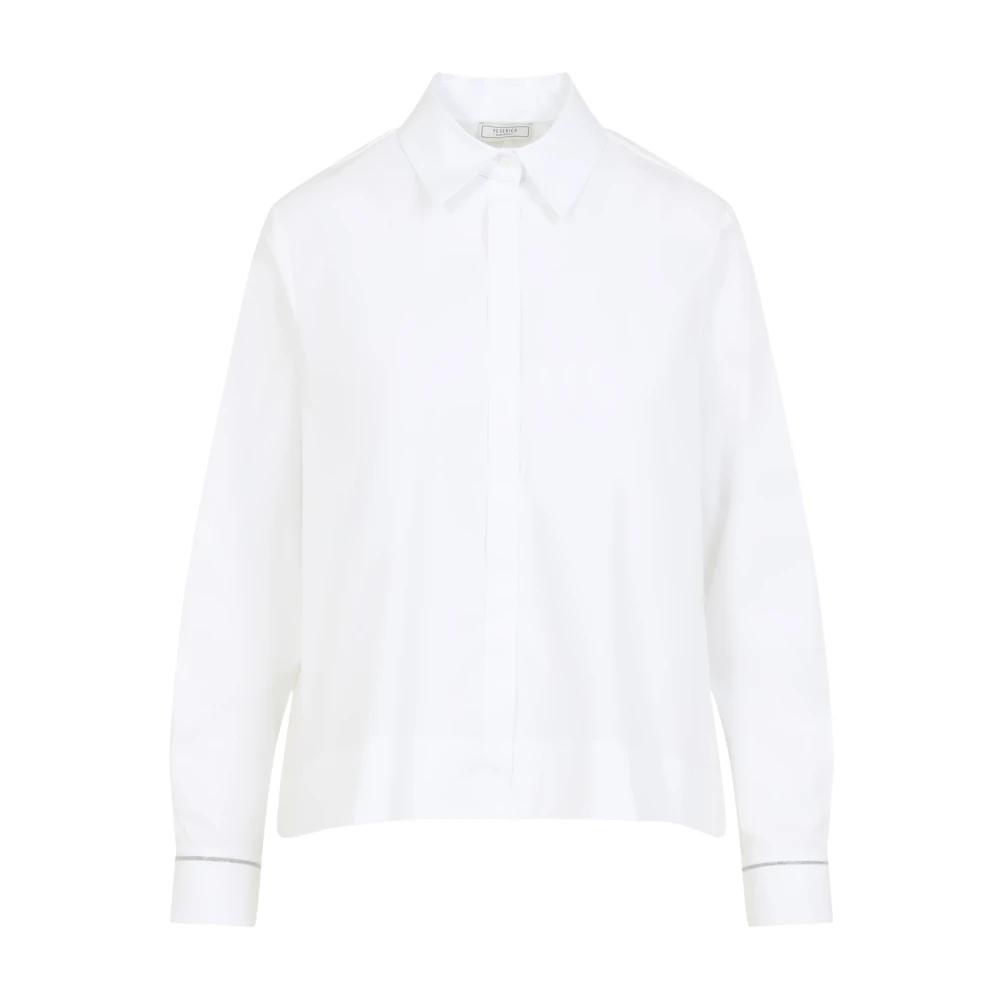 PESERICO Wit Overhemd voor Vrouwen Elegante Stijl White Dames