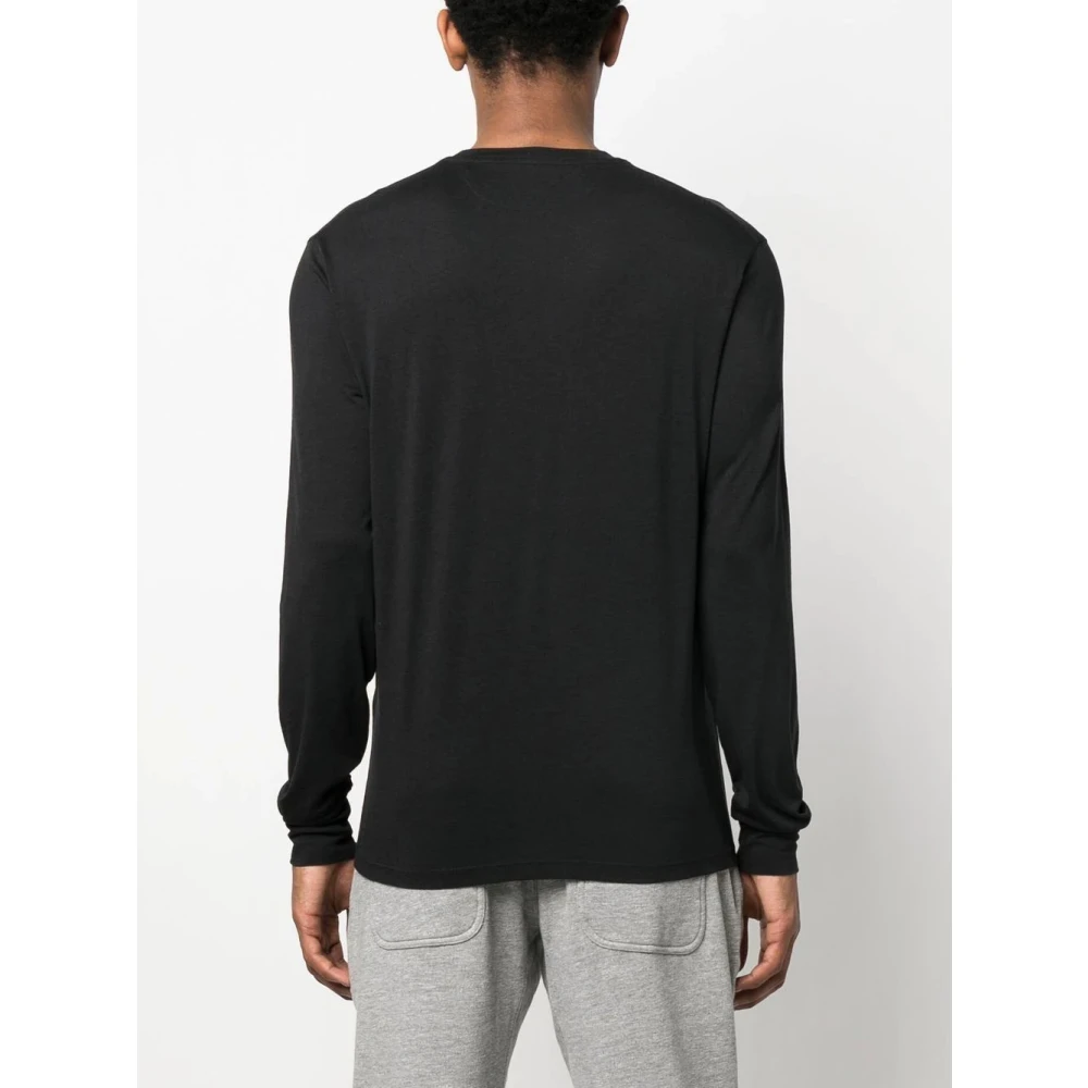 Tom Ford Zwarte Crew Neck Longsleeve T-shirt Black Heren