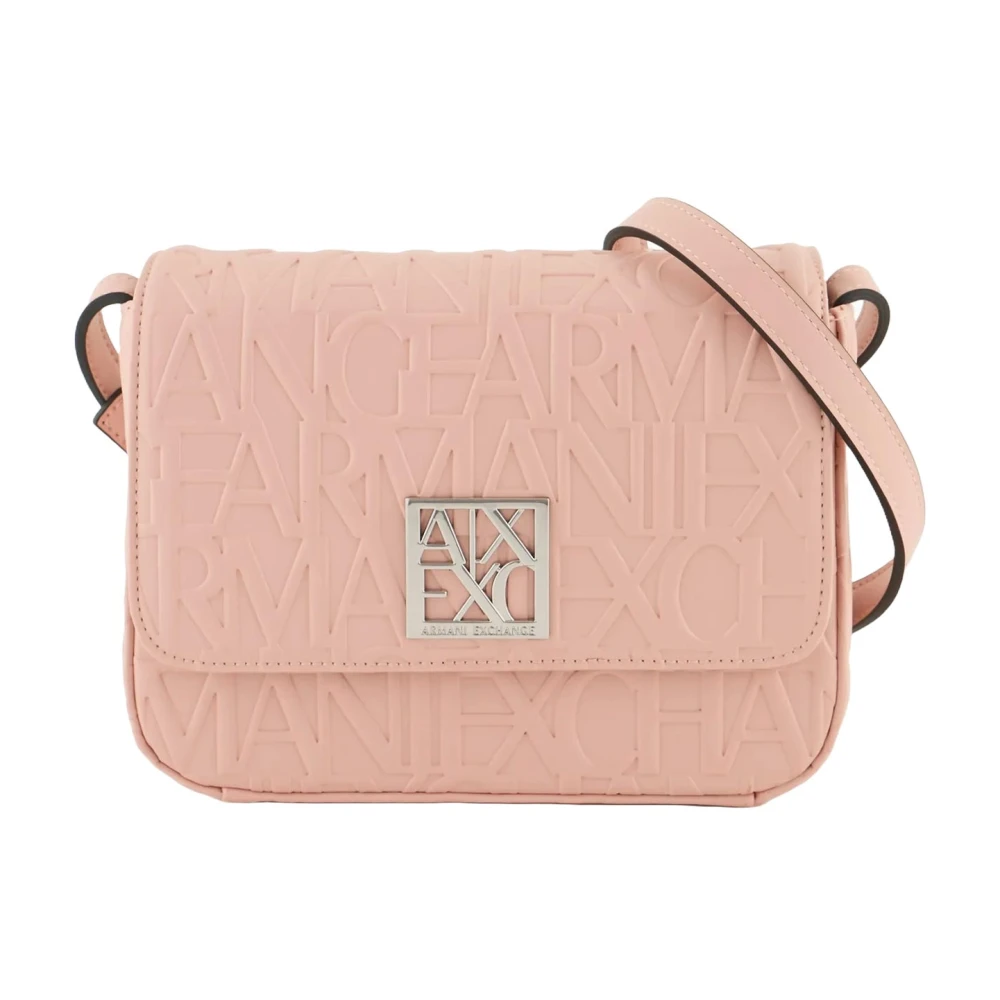 Armani Exchange Logo Schoudertas met Verstelbare Band Pink Dames