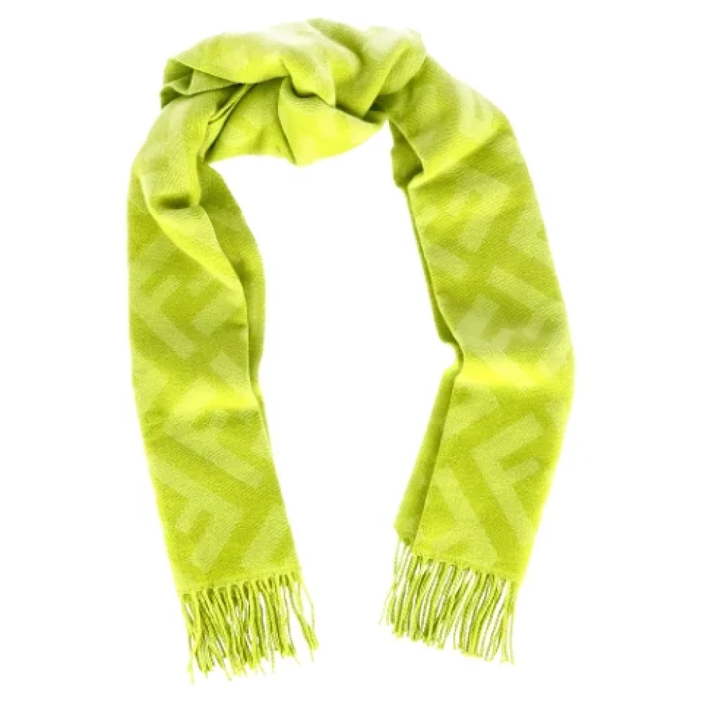 Fendi Vintage Pre-owned Cashmere scarves Green Dames