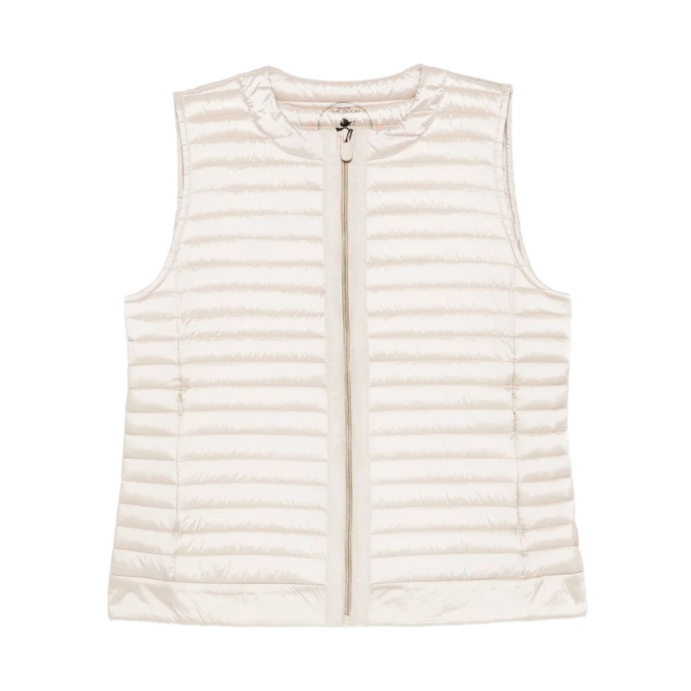 Save The Duck Women's Beige Waistcoats, Xl, Quilted Vest