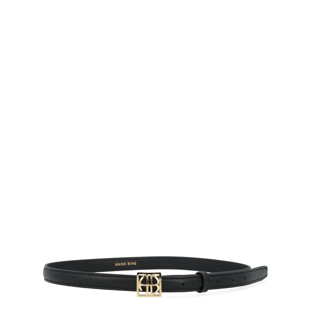 Anine Bing Black Belts, Female, M/L, Monogram Belt