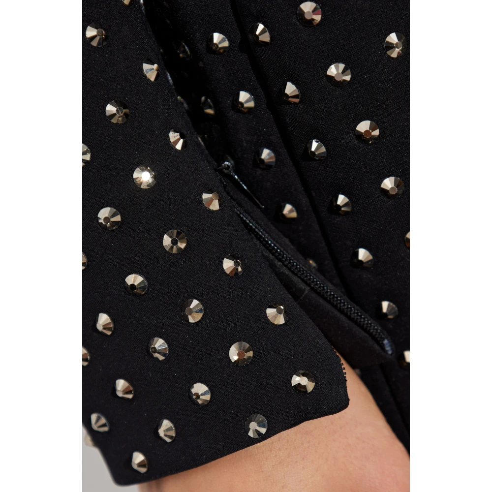 SPORTMAX Regno jurk met glinsterende applicaties Black Dames