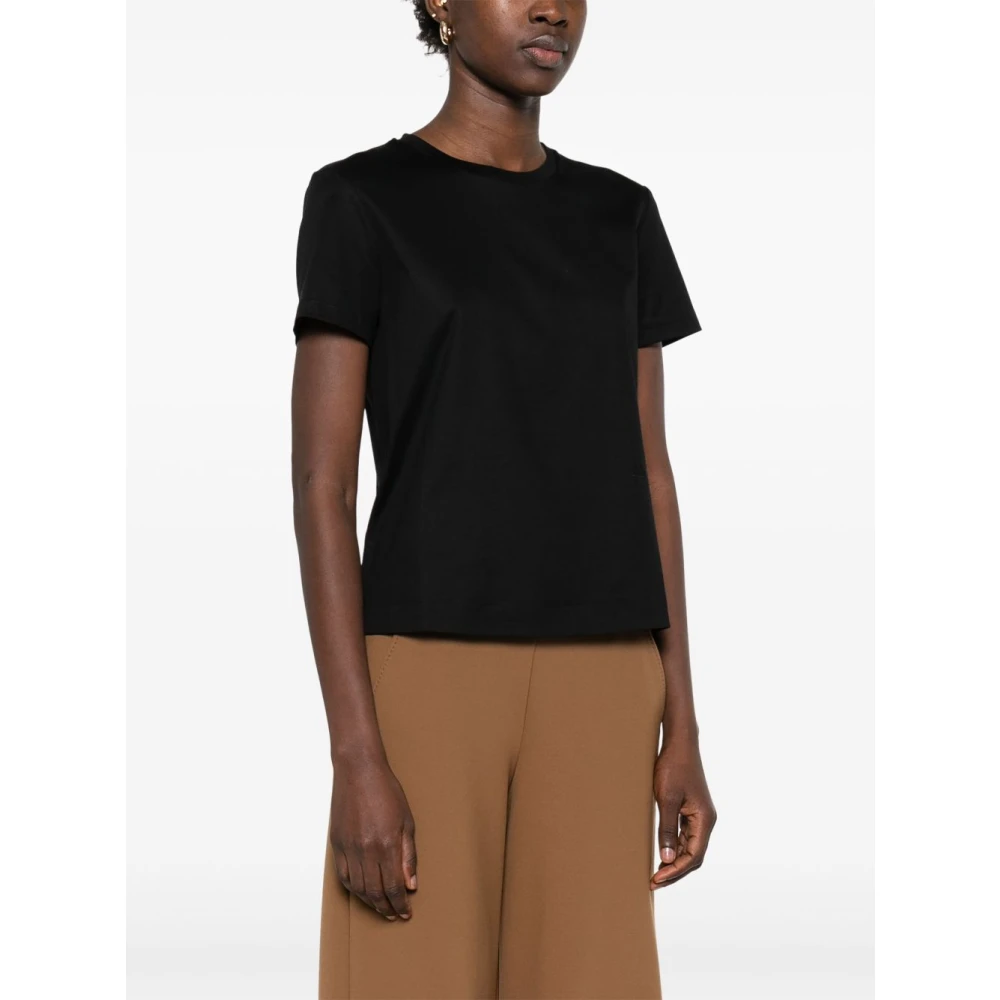Max Mara Zwarte T-shirt voor vrouwen Elegante stijl Black Dames