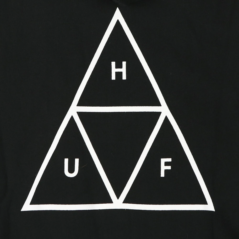 HUF Zwarte hoodie met trekkoord capuchon Black Heren
