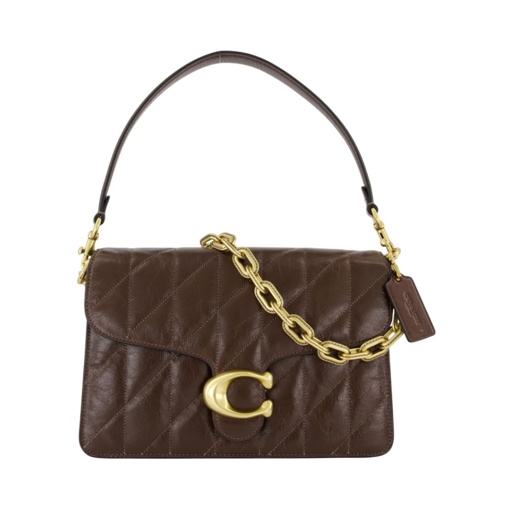 Coach Women's Brown Chain Tabby Shoulder Bag With Quilting