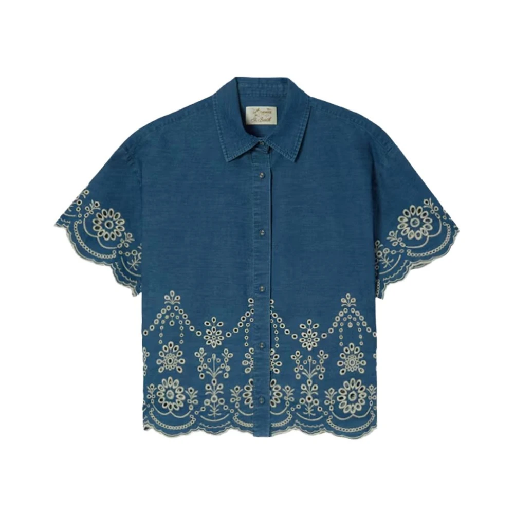 Mc2 Saint Barth Blue Clementine 00473L - Female - Shirts - Xs - Blouses & Shirts