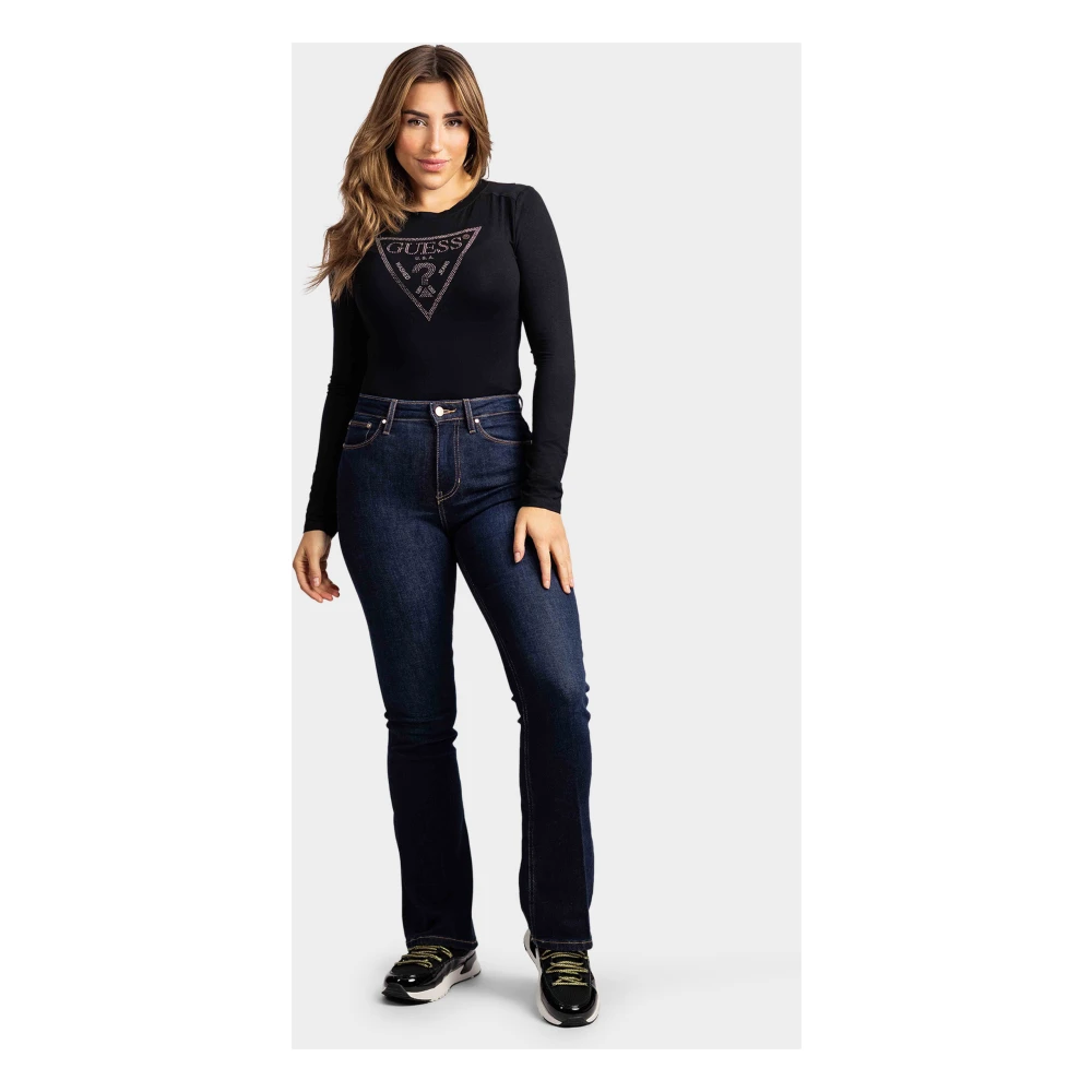 Guess Flare Jeans Dames Donkerblauw Blue Dames
