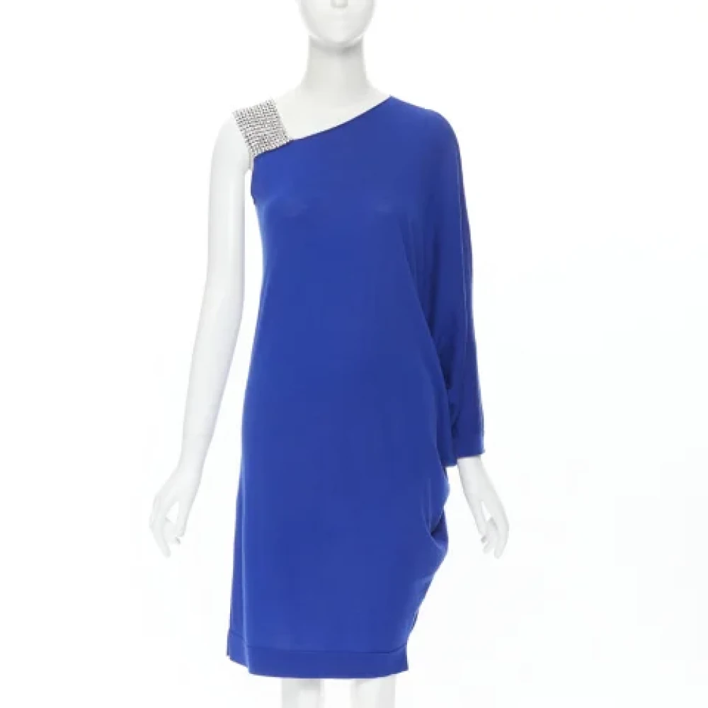 Balmain Pre-owned Wool dresses Blue Dames