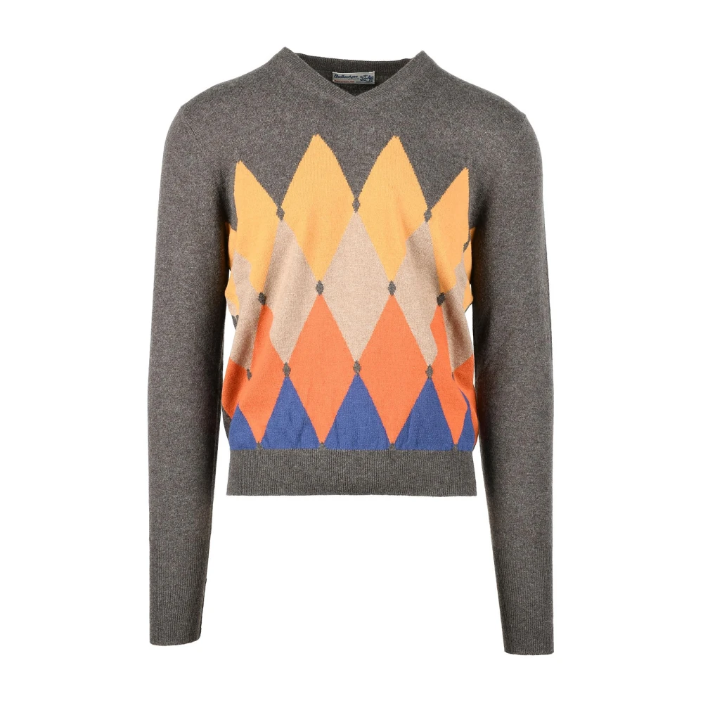 Ballantyne Marrone Arancione Sweater voor Heren Brown Heren