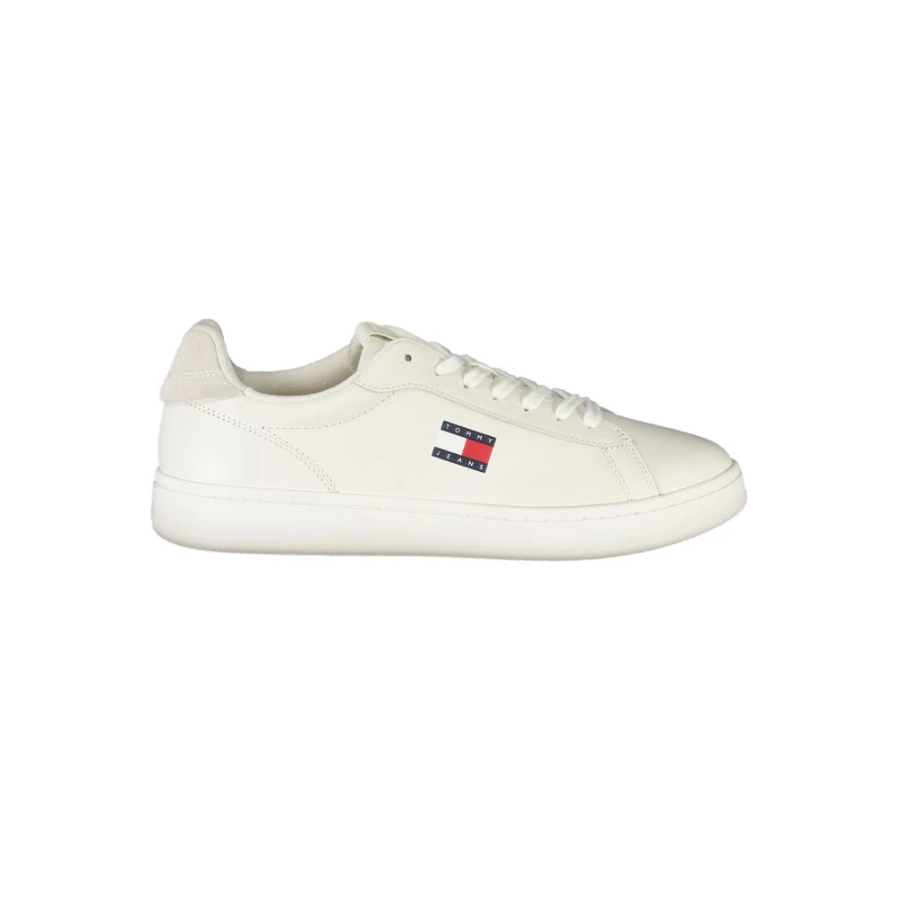 Tommy Hilfiger Men's White Sneakers, 12 Uk, Leather Sneaker